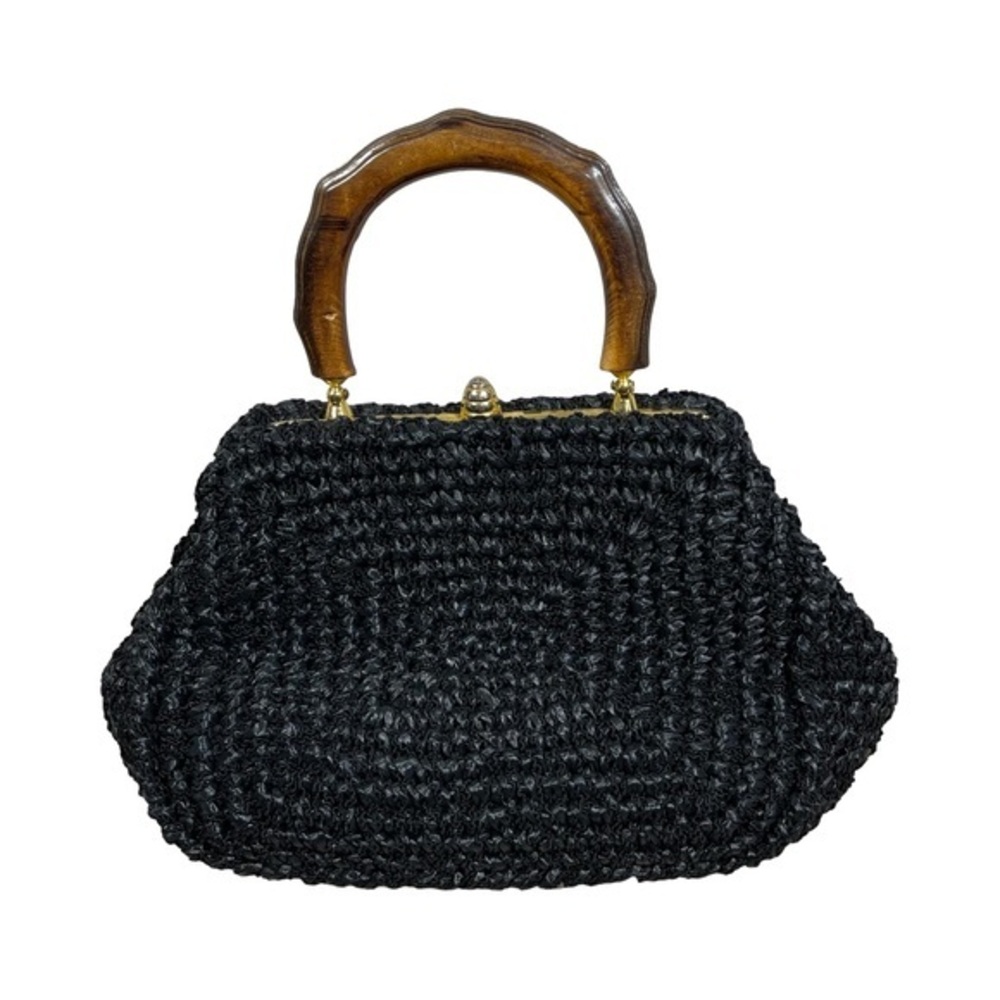 B. Forman Vintage Black Purse with wooden handle